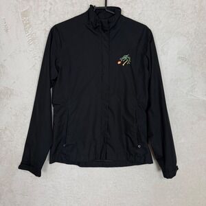 Nike Golf Storm-Fit Black Jacket Womens Small Dragon Logo Full Zip Windbreaker